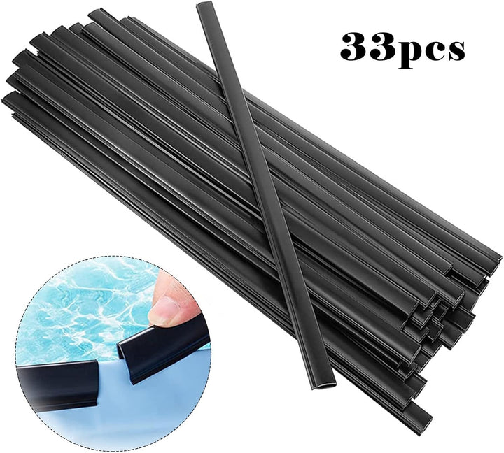 33PCS Schwimmbad Flache Coping Streifen, Pool Liner Response Strip Set, Flache Liner Coping Streifen