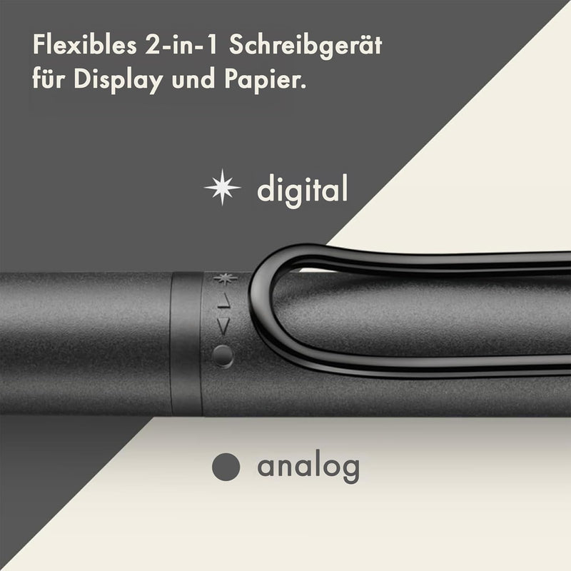 LAMY Safari Twin Pen All Black EMR Stylus 2-in-1 Kugelschreiber in der Farbe Schwarz für den flexibl