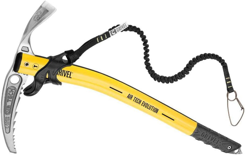 Grivel Air Tech Evolution T with Easy Slider Light+ Gelb - Vielseitiger Stabiler Stahl Eispickel, Gr