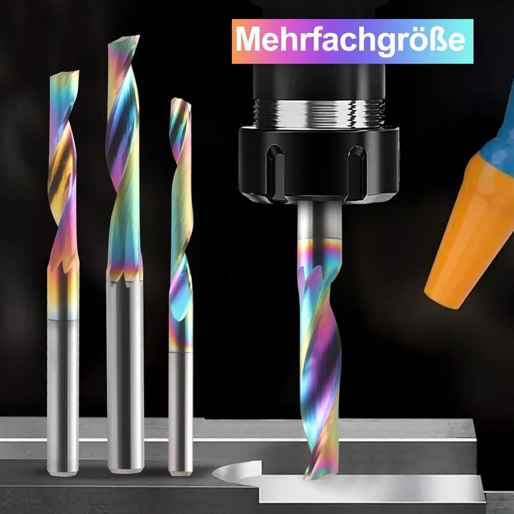 CNC-Fräser mit einer Nut für Aluminium, 6mm Schaft Einzelflöte Schaftfräser Spiralfräser Bit VHM mit