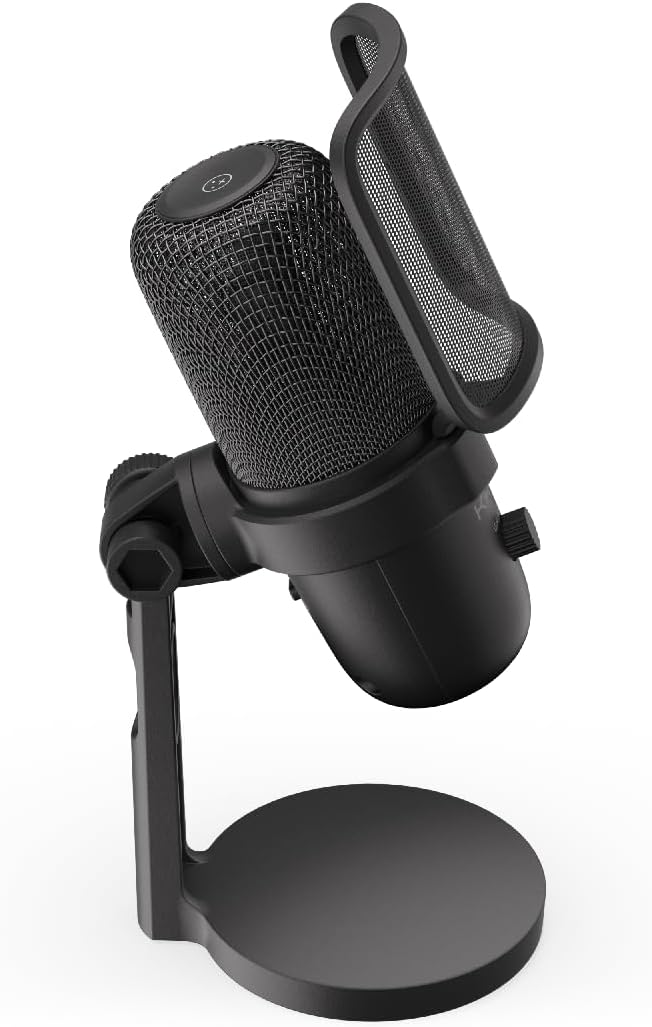 KRUX Emote, Computermikrofon auf Ständer, Zwei Popfilter, Gain-Regler, 2 m langes USB-Kabel Typ C, Z