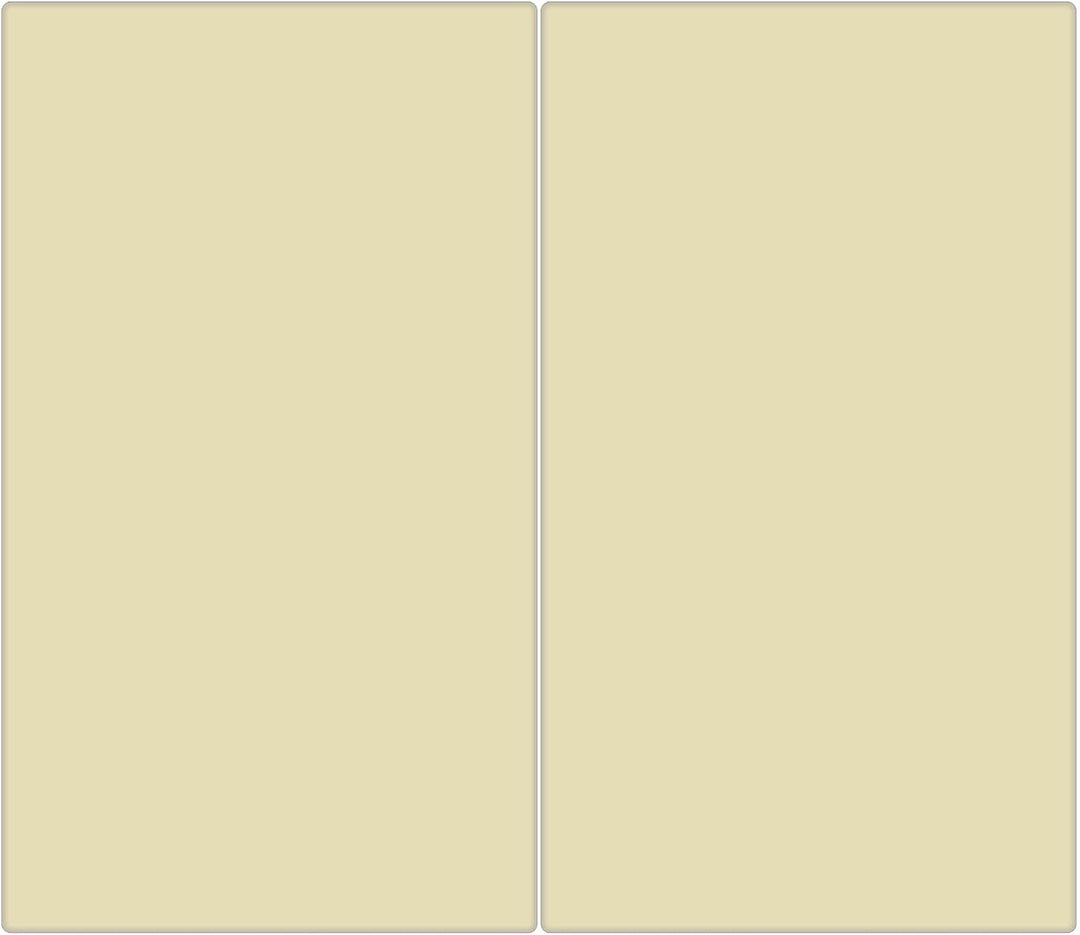 banjado® Herdabdeckplatte Glas 2-teilig je 30x52 cm/Schneidebrett Herdabdeckung mit Motiv Beige/Herd