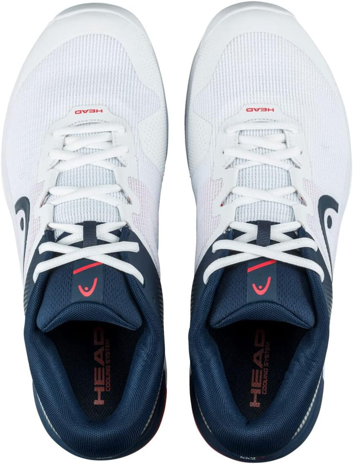 HEAD Herren Revolt Evo 2.0 Men Tennisschuhe 44 EU Weiss Dunkelblau, 44 EU Weiss Dunkelblau