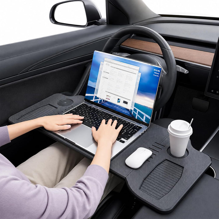 Auto Tisch für Tesla Model 3/Y Faltbares Tablett und Schreibtisch für Laptops, ESS-Tisch für das Len