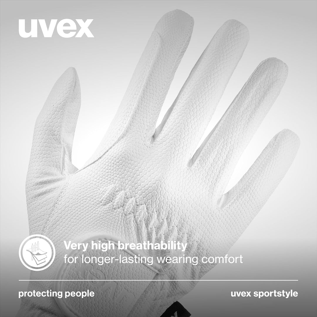 uvex Unisex – Erwachsene Sportstyle Reithandschuhe 5 Weiss, 5 Weiss