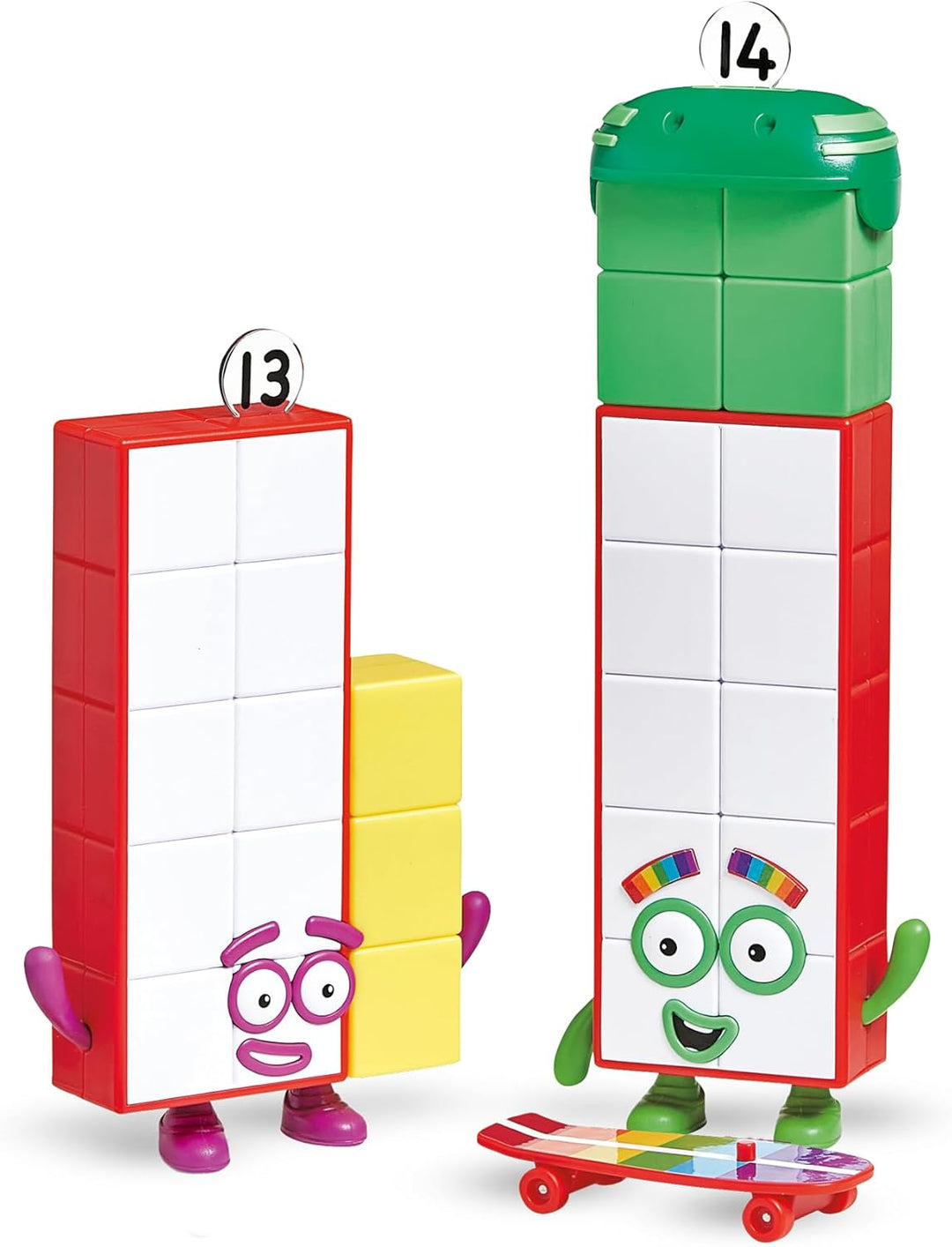 Learning Resources Numberblocks Dreizehn und Vierzehn, Figur und Lernspielzeug zum Erlernen von Zahl