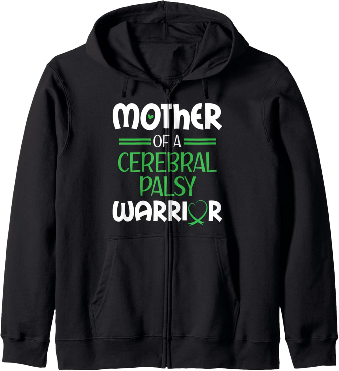 Cerebralparese-Krieger-Mutter CP Mom Green Ribbon Awareness Kapuzenjacke