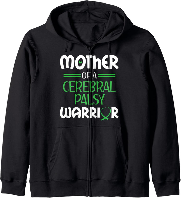 Cerebralparese-Krieger-Mutter CP Mom Green Ribbon Awareness Kapuzenjacke