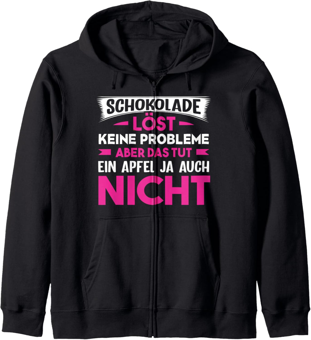 Schokolade löst keine Probleme Witziges Schokolade Spruch Kapuzenjacke