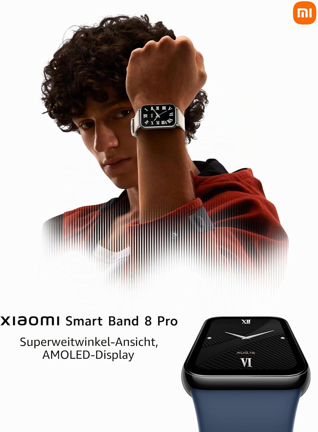 Xiaomi Smart Band 8 Pro Fitness-Tracker, 1,74" AMOLED Display, bis 20 Tage Akku, 5ATM, SpO2 Tracking