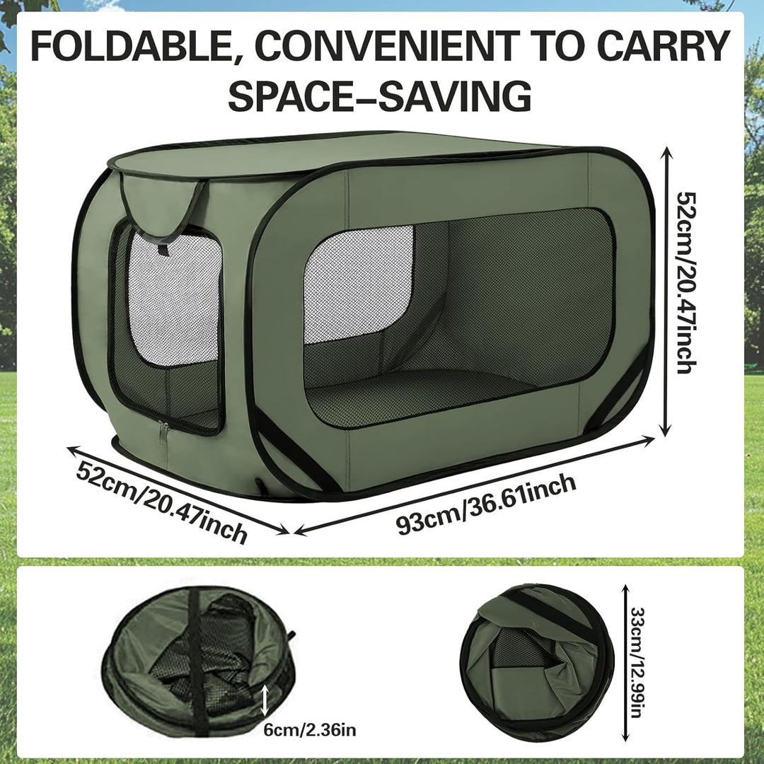 92 * 52 * 52 cm Hundetasche Netzstoff Faltbar Oxford-Gewebe Hundetransportbox Atmungsaktiv tragbar t