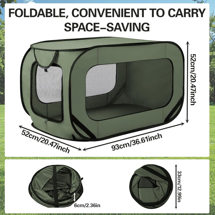 92 * 52 * 52 cm Hundetasche Netzstoff Faltbar Oxford-Gewebe Hundetransportbox Atmungsaktiv tragbar t