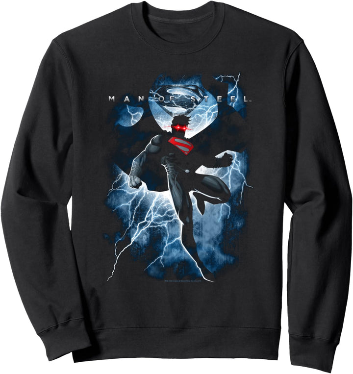 Superman Man of Steel Steel Lightning Sweatshirt