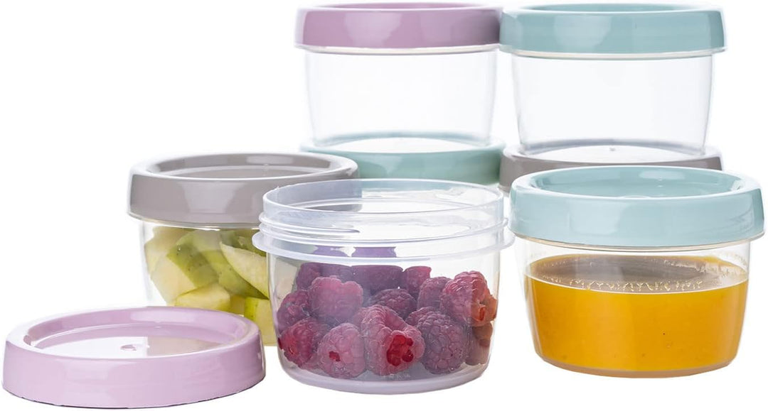 QILZO® Packung mit 24 Lebensmittelbehältern für Babynahrung 200 ml, BPA-frei, mikrowellen- und spülm