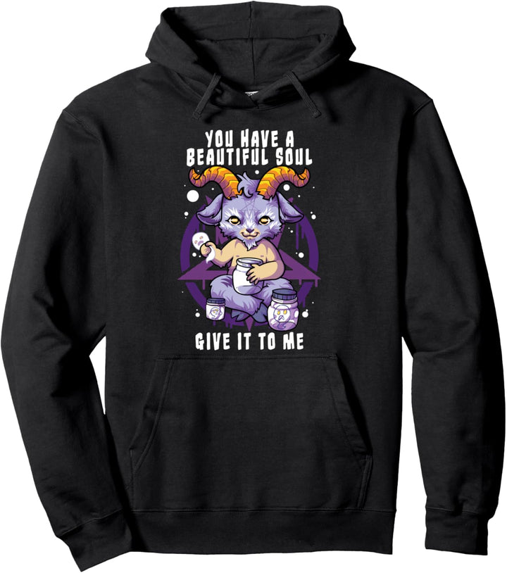 You Have a Beautiful Soul Satanic Baphomet Halloween Kostüm Pullover Hoodie