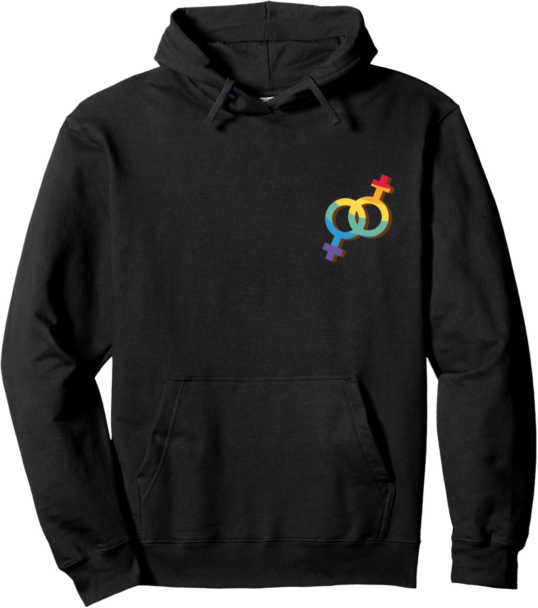 Lesbensymbol am Herzen Lesbisch Lesbian Lesben Pullover Hoodie