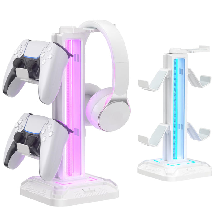 KDD Gaming Kopfhörer Ständer Led mit 9 Lichtmodi - Drehbarer Headset Halterung Tisch mit Abnehmbarer