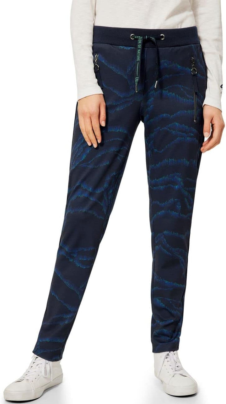 CECIL Damen B375943 Joggpants, deep Blue, L/L28