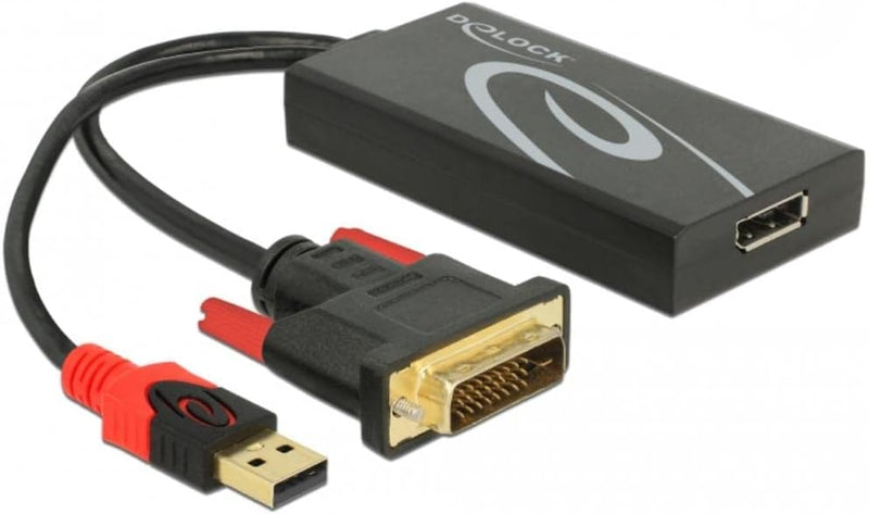 Delock Adapter DVI(24+1) -> Displayport Schwarz 30cm Kabel