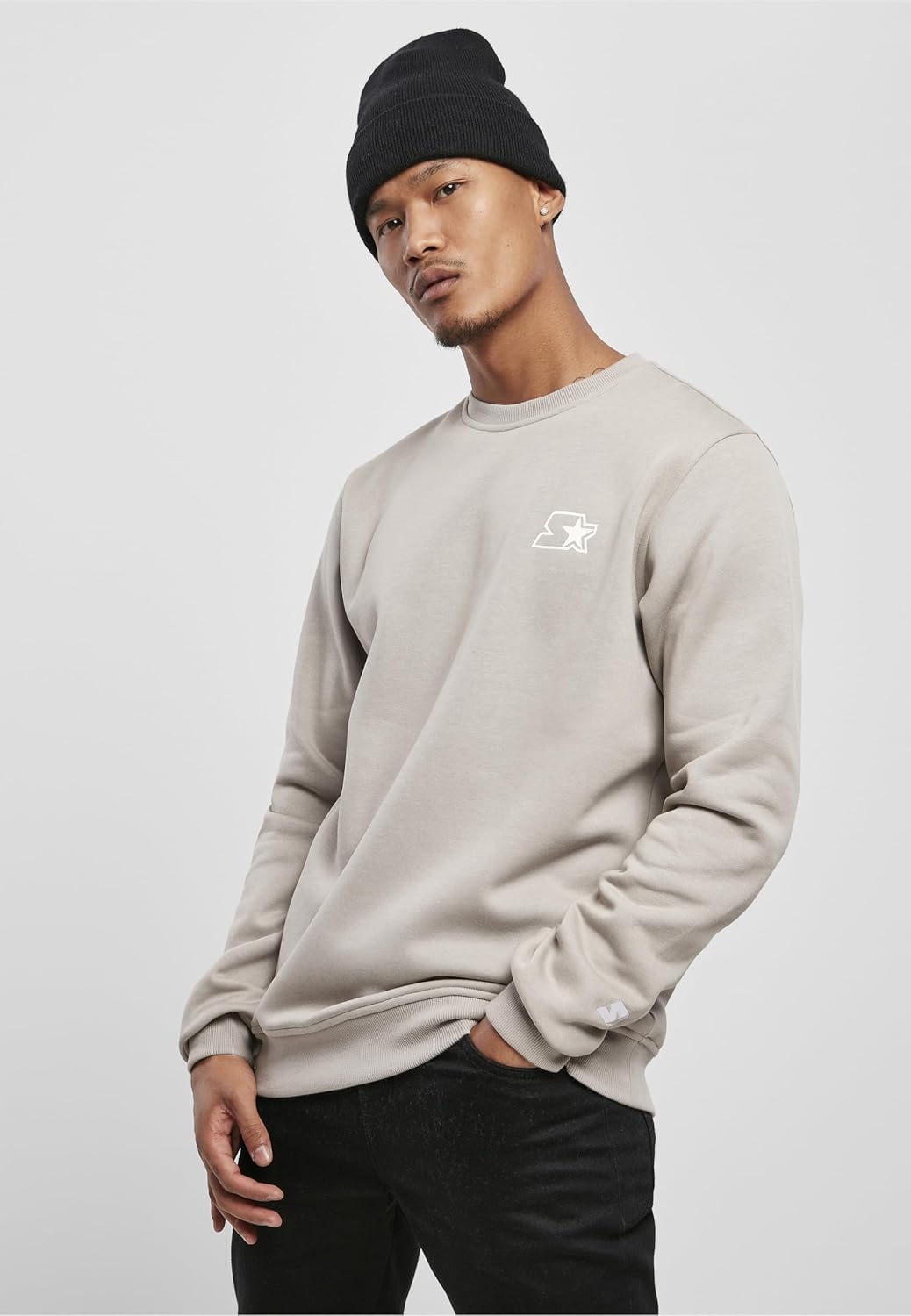 STARTER BLACK LABEL Herren Starter Small Logo Crew S Grau, S Grau