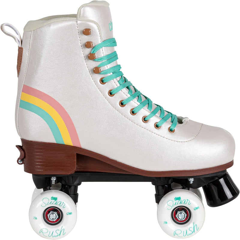 Chaya Roller Skates Bliss Vanilla, grössenverstellbar, für Kinder in Vanille, 59mm/78A Rollen, ABEC