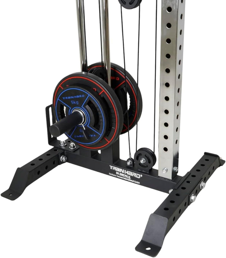 Train Hard® Wandmontage Latzugturm, Kabelzuganlage, Seilzugstation zur Brandneues Modell 2024 A:W1F0