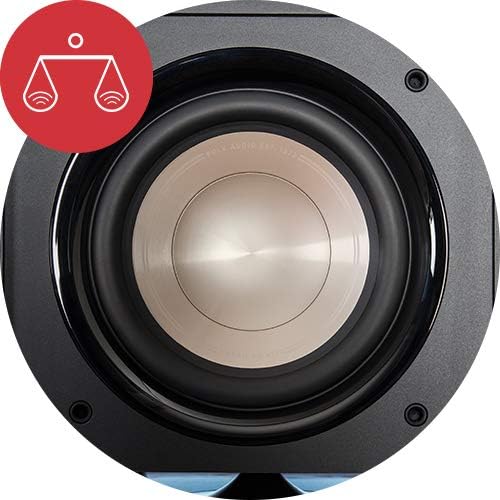 Polk Audio HTS 10 Aktivsubwoofer für Heimkino Soundsysteme und Musik, 10" Bass Box, 200 Watt, Weiss