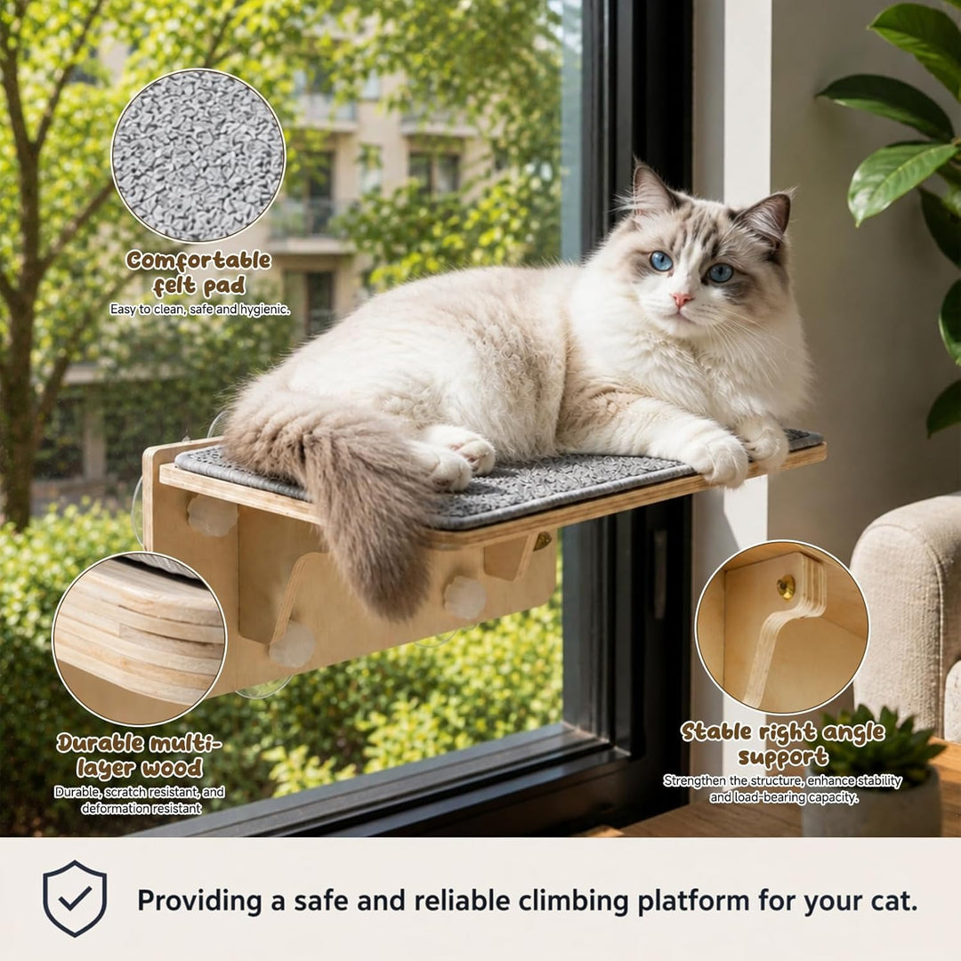 Katzen Fensterliege, Faltbare Katzenhängematte für Fenster, Katzenbett Fenster mit Starke Saugnäpfe,