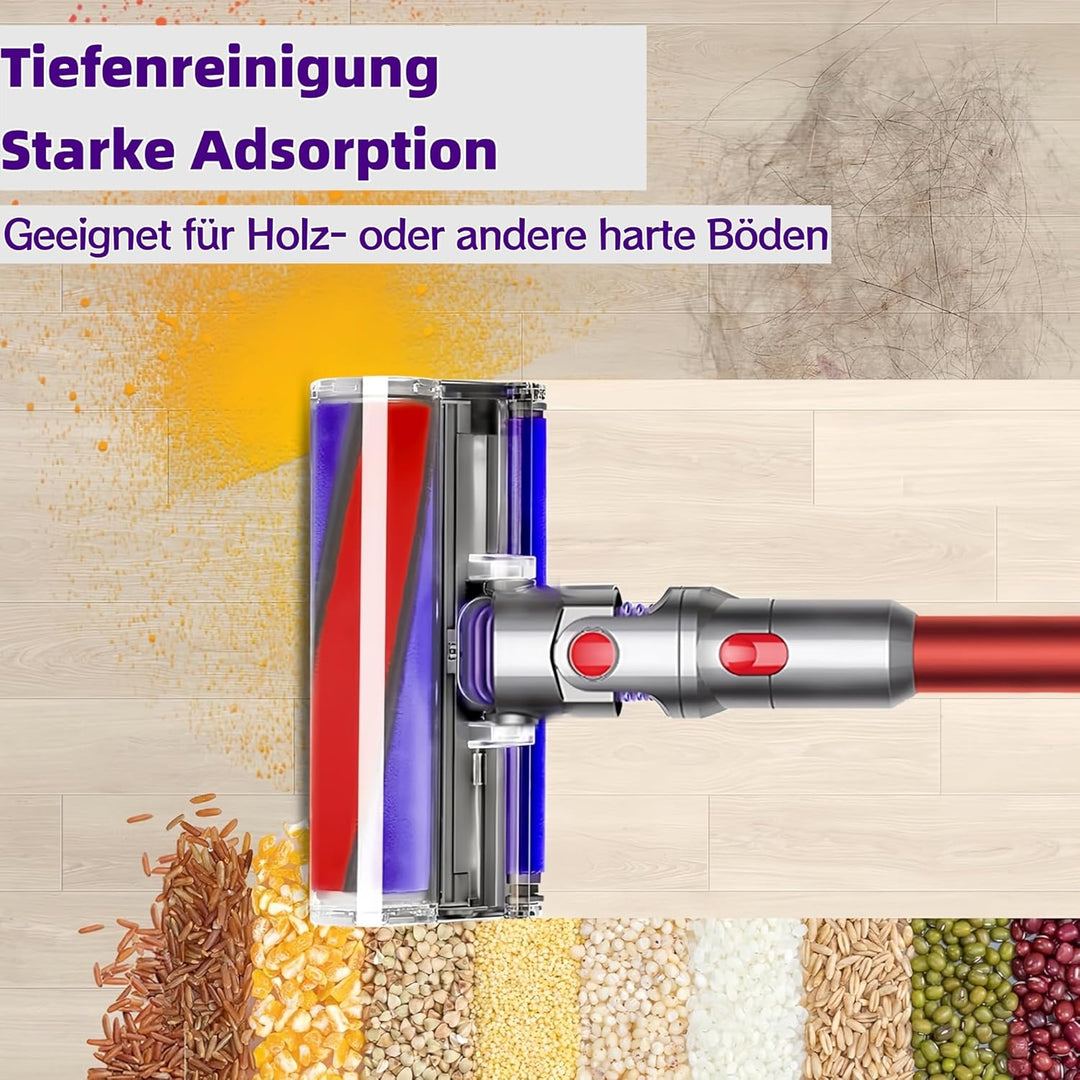 Softwalze Bodendüse für Dyson V7 V8 V10 V11 V15 SV10 SV11 SV12 SV14 SV15, Elektrischer Soft Roller B