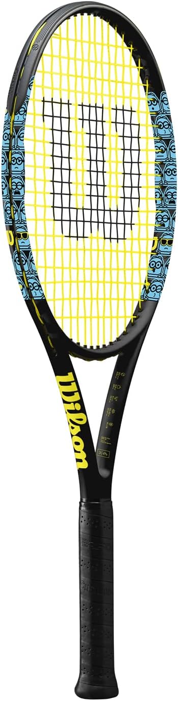 Wilson Tennisschläger Minions 103, Carbonglasfaser, Kopflastige Balance, 285 g, 69,2 cm Länge Griffs