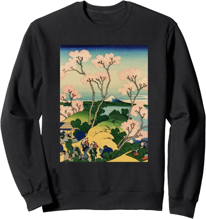 Japanese Cherry Blossom - Japan Woodblock Art - Flower Lover Sweatshirt