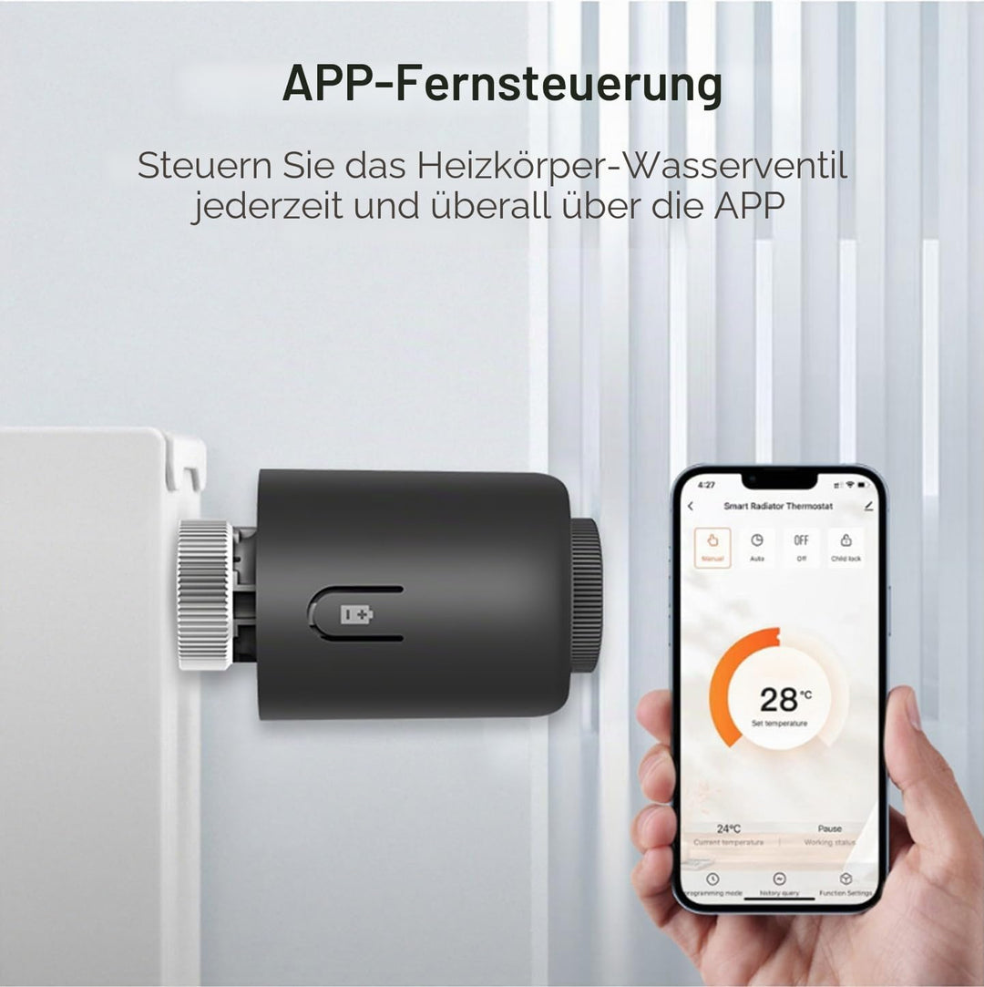 SENCKIT Smart Thermostat Heizkörperventil Programmierbares Thermostatventil, Zigbee Thermostat zur T