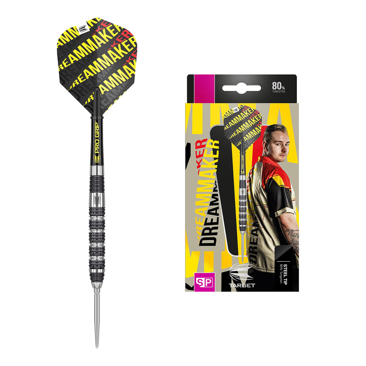 Target Darts Dimitri Van den Bergh Dream Maker 80% Wolfram Swiss Point Steeldarts-Set Dartpfeile 24G
