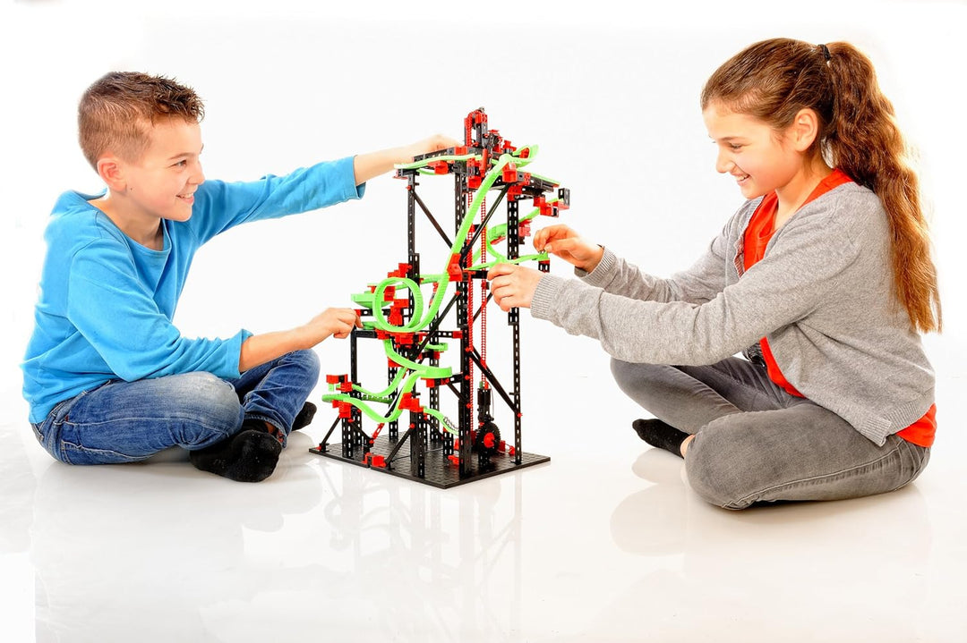 fischertechnik 536621 Kugelbahn Dynamic L2 – Bausatz für Kinder ab 9 Jahren, Lernspielzeug mit Motor