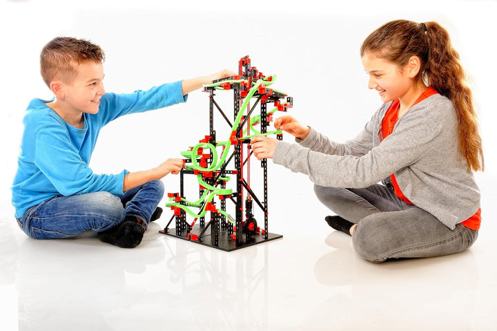 fischertechnik 536621 Kugelbahn Dynamic L2 – Bausatz für Kinder ab 9 Jahren, Lernspielzeug mit Motor