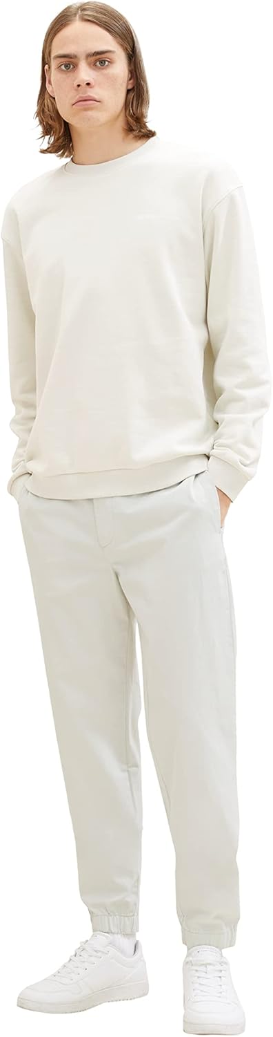 Tom Tailor Denim Herren Denim Tapered Fit Chino Hose 1037538 S 32244 - Foggy Dawn, S 32244 - Foggy D