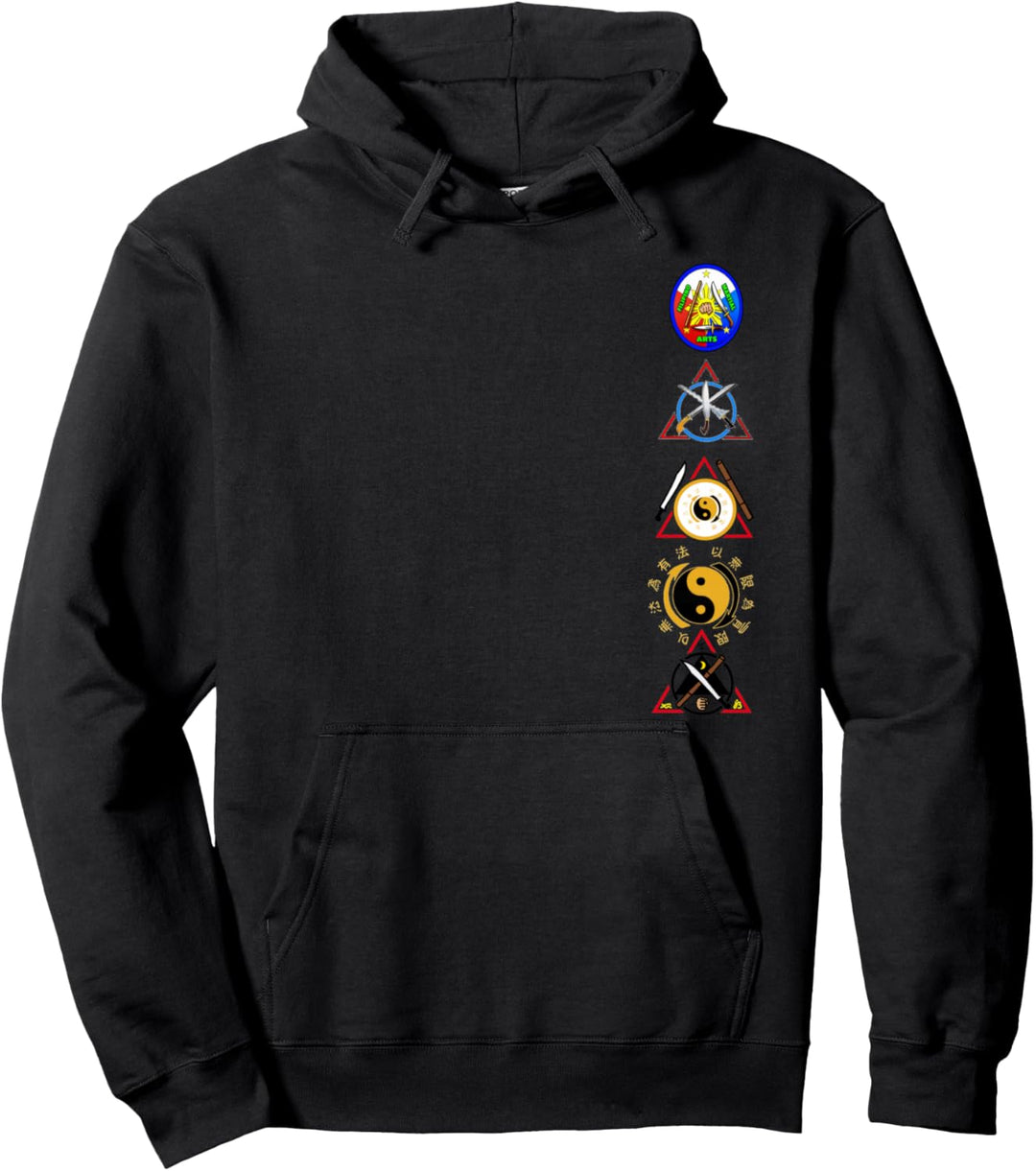 Kali, Escrima, Arnis Jkd Blade-Logos Pullover Hoodie