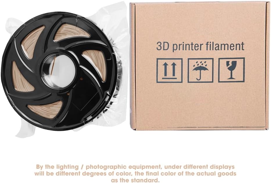 Holz Wood PETG Filament 1,75mm, Holzfarbe Holzfaser Filament 3D Drucker 1kg (2.2lbs) Massgenauigkeit