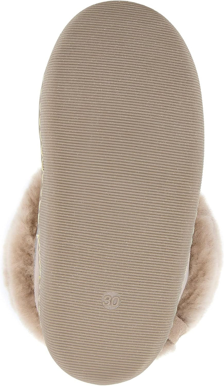 Vanuba - Kinder Hausschuhe Peppin, Lammfell Winterschuhe, Baby Schuhe, Junge und Mädchen, Echtleder,