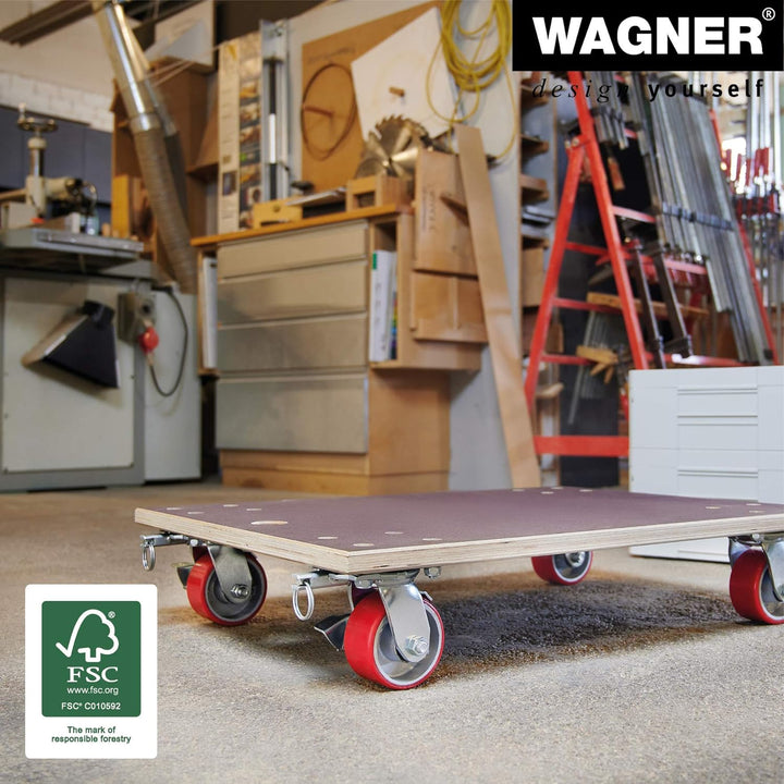 Wagner Profi-Transporthilfe MM 1348 I 78 x 59 x 16 cm - Tragkraft 1.000 kg - Multiplex - für maximal