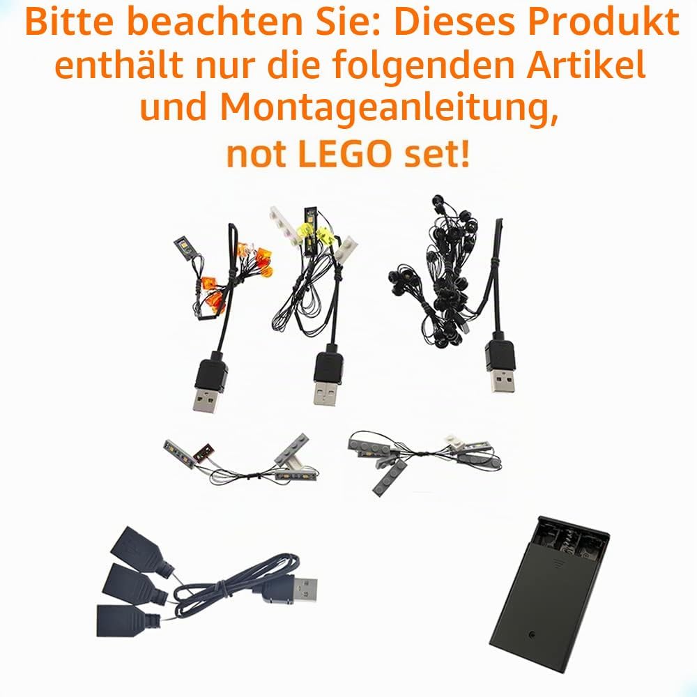 GEAMENT LED Licht-Set Kompatibel mit Lego Ideas Home Alone Exklusives Bauset - Beleuchtungsset für I