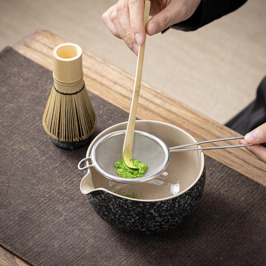 TEANAGOO Matcha Kit mit Aufbewahrungskoffer, 10 Stück Komplettes Matcha Tee Set, Keramik Matcha Scha