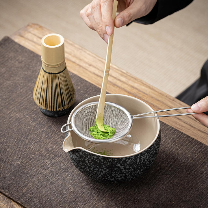 TEANAGOO Matcha Kit mit Aufbewahrungskoffer, 10 Stück Komplettes Matcha Tee Set, Keramik Matcha Scha