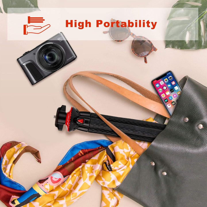 Fotopro Flexibles Smartphone-Stativ, Mini-Stativ, Octopus-Stil, mit Telefonadapter, Kamerastativ für