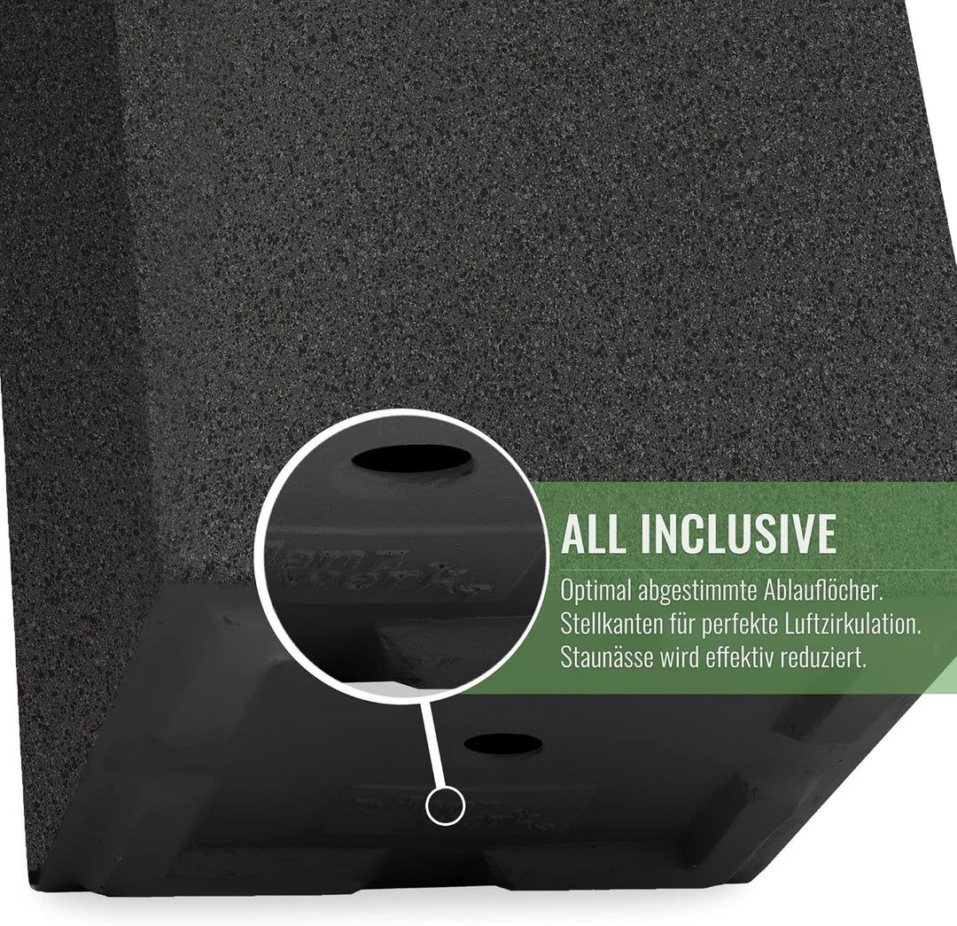 Pflanzwerk® Pflanzkübel TUB Granit Anthrazit 30x60x30cm *Frostbeständiger Blumenkübel* *UV-Schutz* *