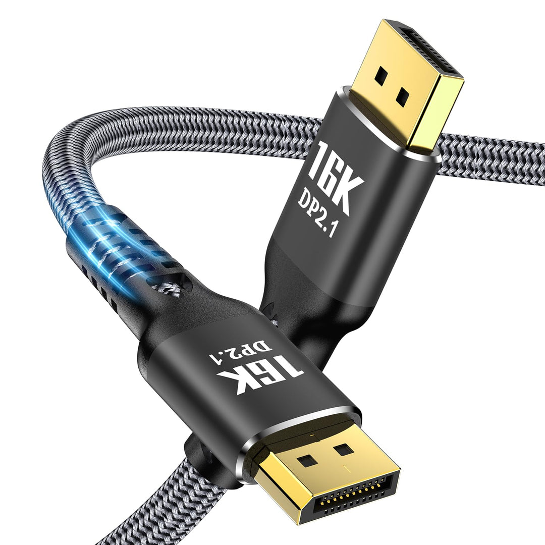 3m DisplayPort Kabel 16K DP 2.1 2.0 [16K @ 60Hz, 8K @ 120Hz, 4K @ 240Hz 165Hz 144Hz, 80Gbps HDR10 HD
