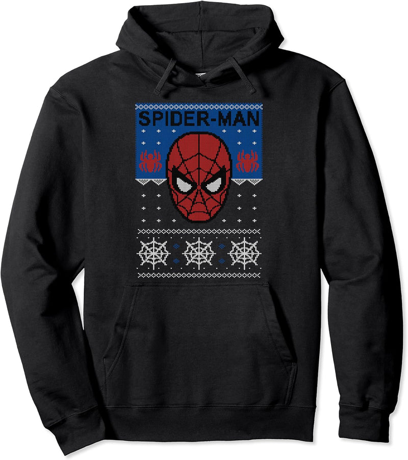 Marvel Spider-Man Mask Ugly Christmas Pullover Hoodie