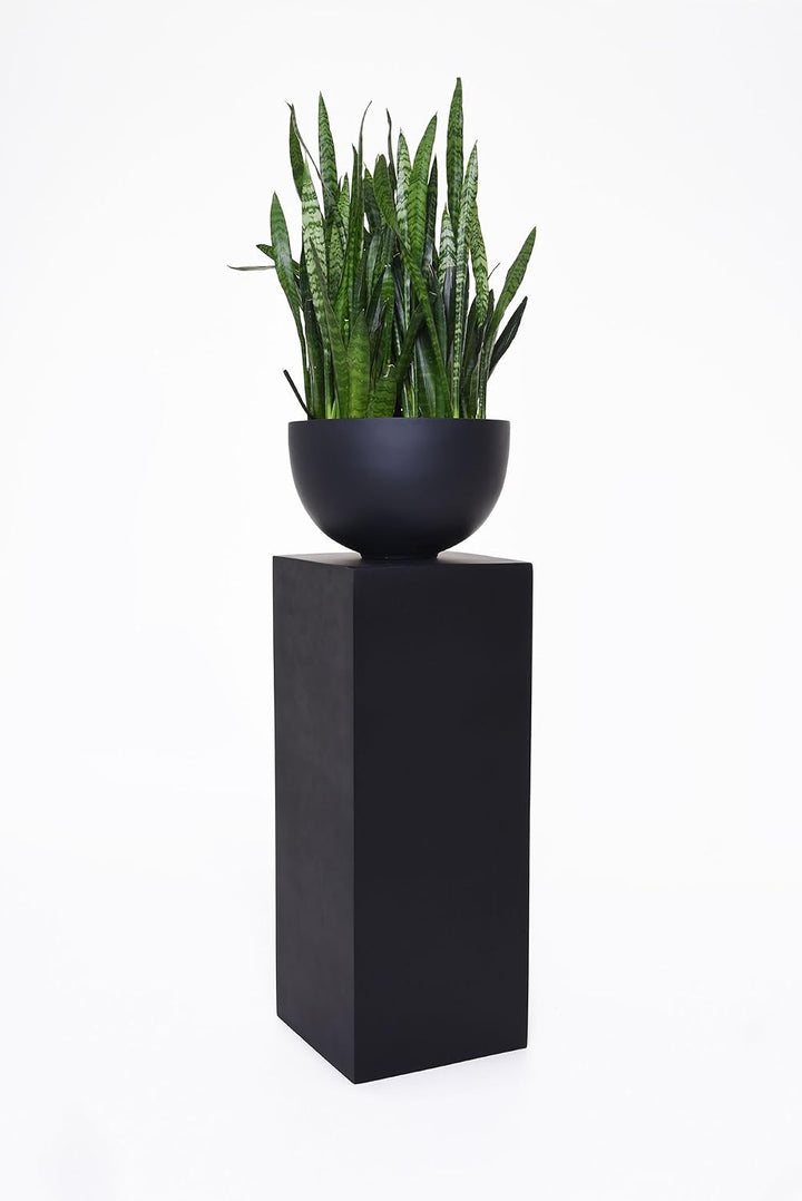 VIVANNO Podest Deko-Säule Stele Blumenständer Fiberglas Anthrazit 30x30x60 Anthrazit Matt 30x30x60 c