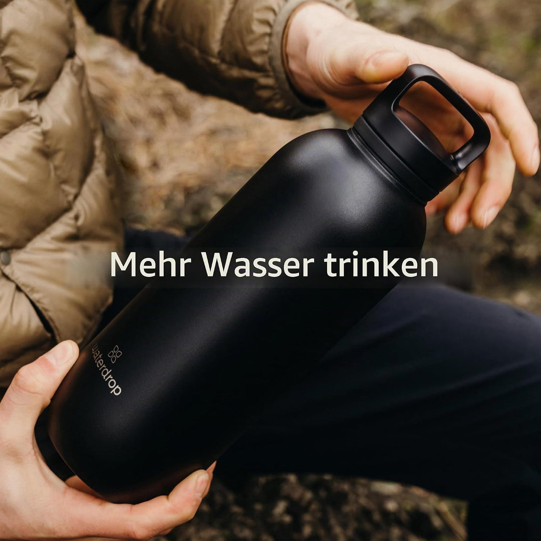 waterdrop® All Purpose Thermosflasche 1.4L. isolierte Edelstahl Trinkflasche. 24h kalt - 6h/12h heis