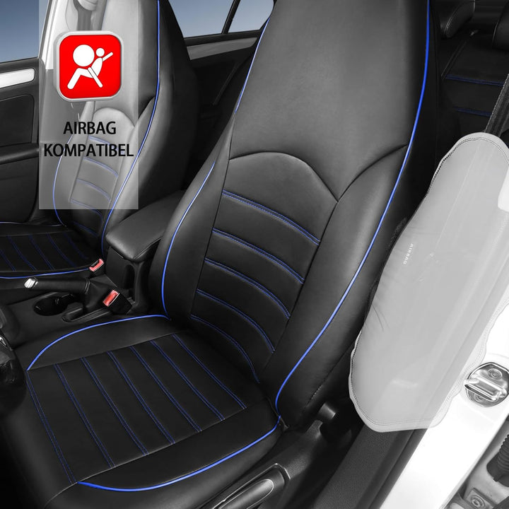 TOYOUN Kunstleder Sitzbezüge Auto Set Universal Klassisch Autositzbezüge Sitzschoner Auto Schonbezug
